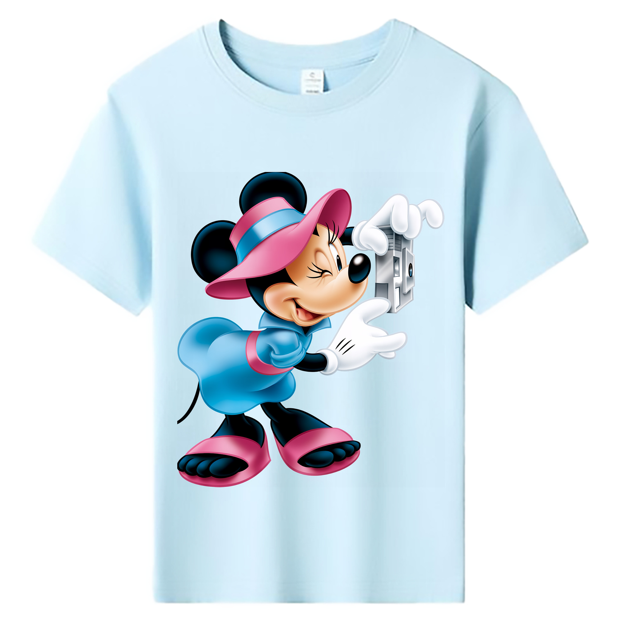 （画像用） ミッキーマウス Mickey Mouse 綿100％キッズTシャツ（フロントプリント）